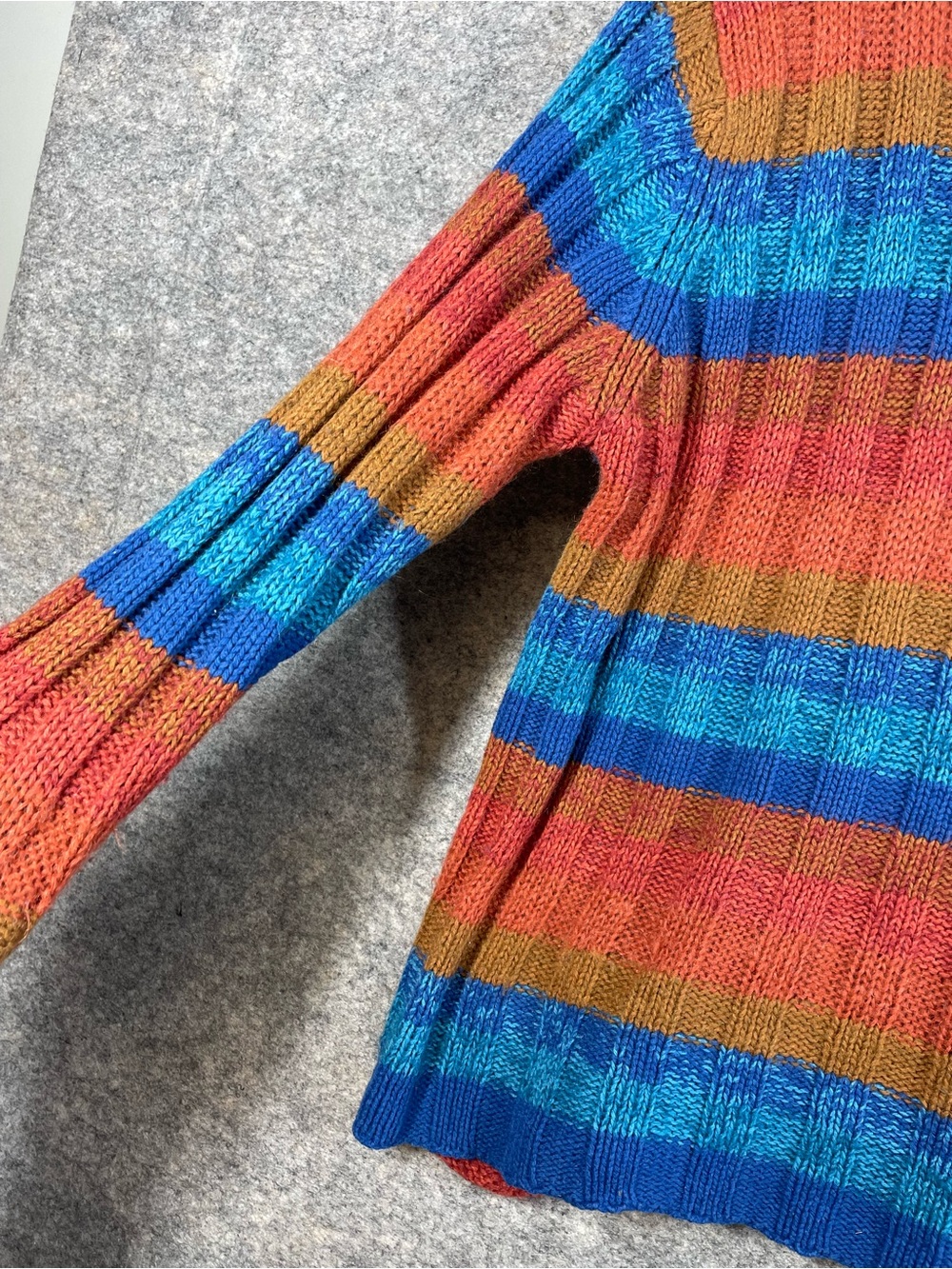 Vintage Spanner Colorblock Wool Blend Argyle Knit Sweater Knit XL Relaxed Fit - Picture 10 of 16